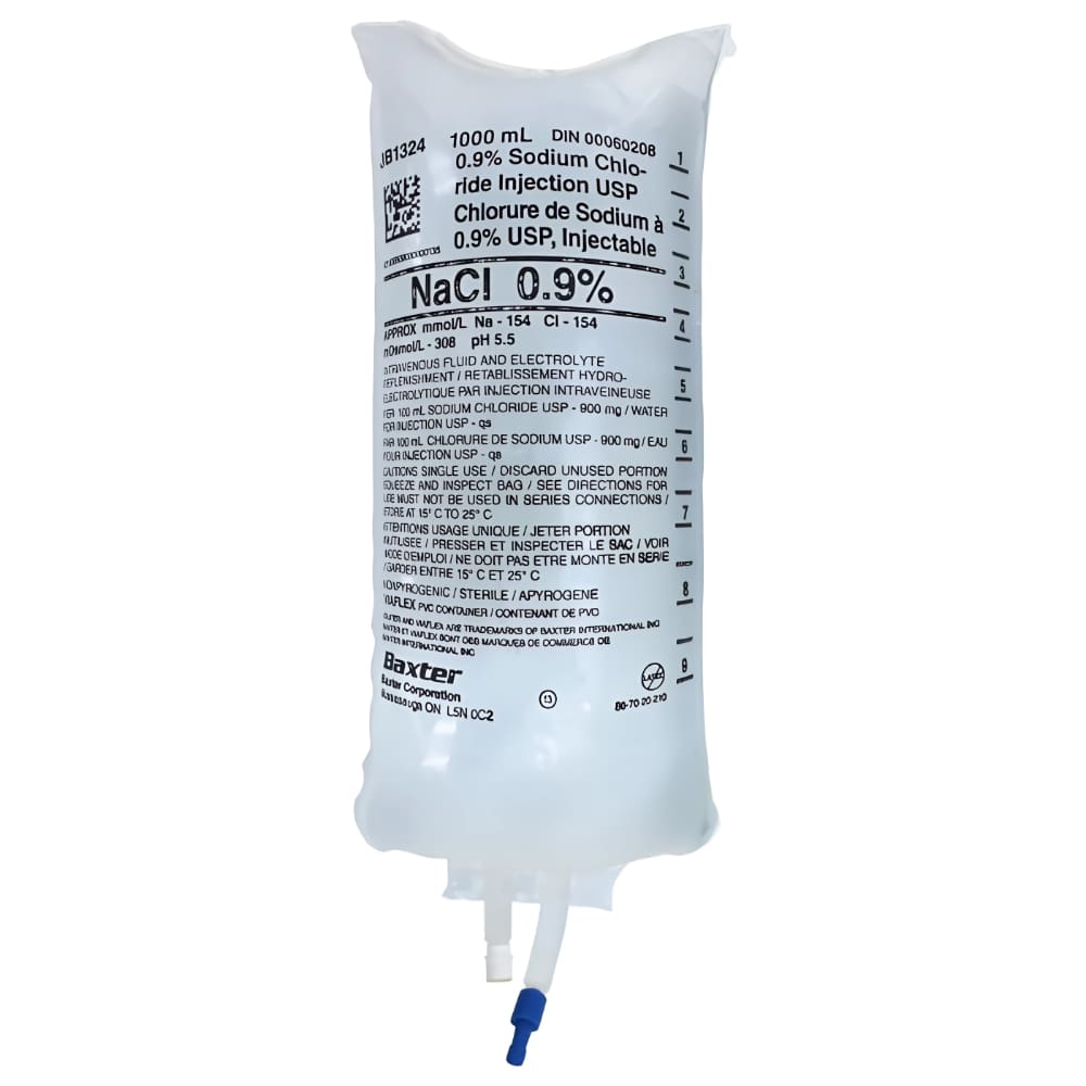 1000ml Sodium Chloride BAXTER Pack per 5