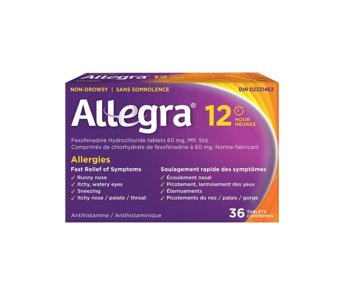 12 Hour Allergy Relief Tablets, 60 mg