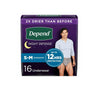 Depend Night Defense Adult Incontinence Underwear for Men - Overnight - S/M - 16 Count
