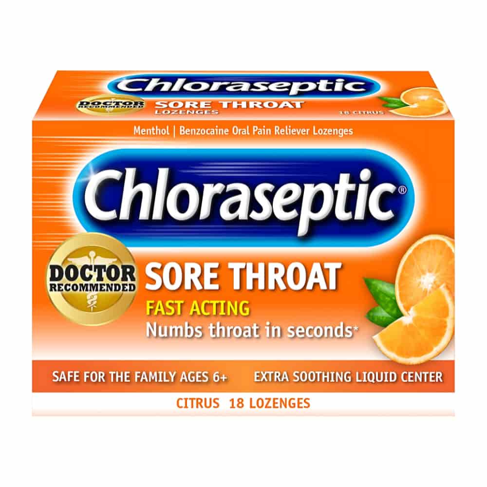 Chloraseptic Sore Throat with  Soothing Liquid Centre Lozenges Citrus