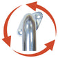 Chrome Knurled Grab Bar with Rotating Flange 24"