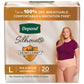 Depend Silhouette Adult Incontinence & Postpartum Underwear for Women, Maximum Absorbency, Large, Pink