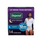 Depend Night Defense Incontinence Underwear for Men, Overnight, Size L, 14 Count