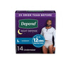 Depend Night Defense Incontinence Underwear for Men, Overnight, Size L, 14 Count