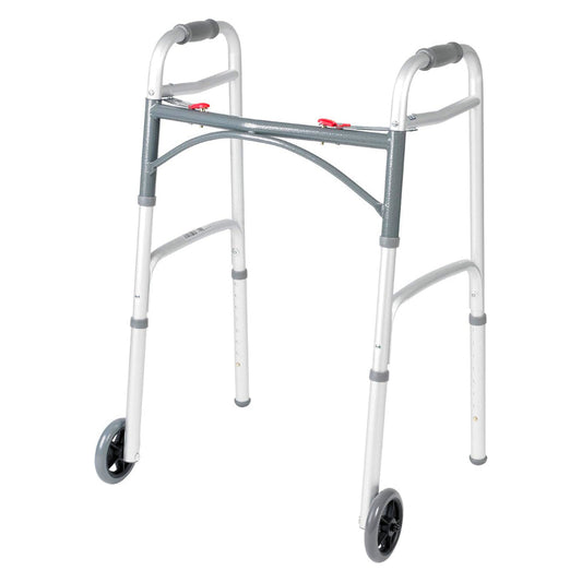 DRIVE 2 WHEELED WALKER ALUMINUM FOLDING ADULT SILVERDRIVE 2 WHEELED WALKER ALUMINUM FOLDING ADULT SILVER