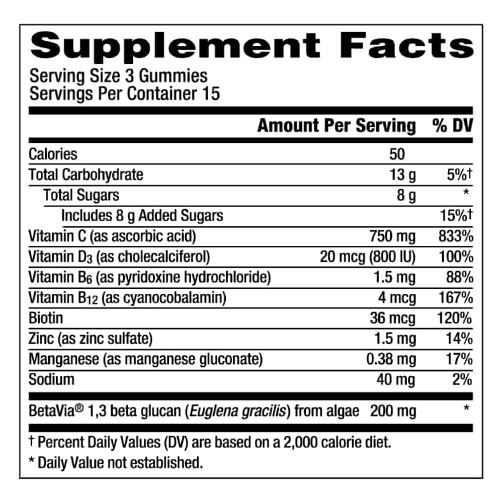 Emergen-C Immune Plus Gummies - Elderberry - 45s