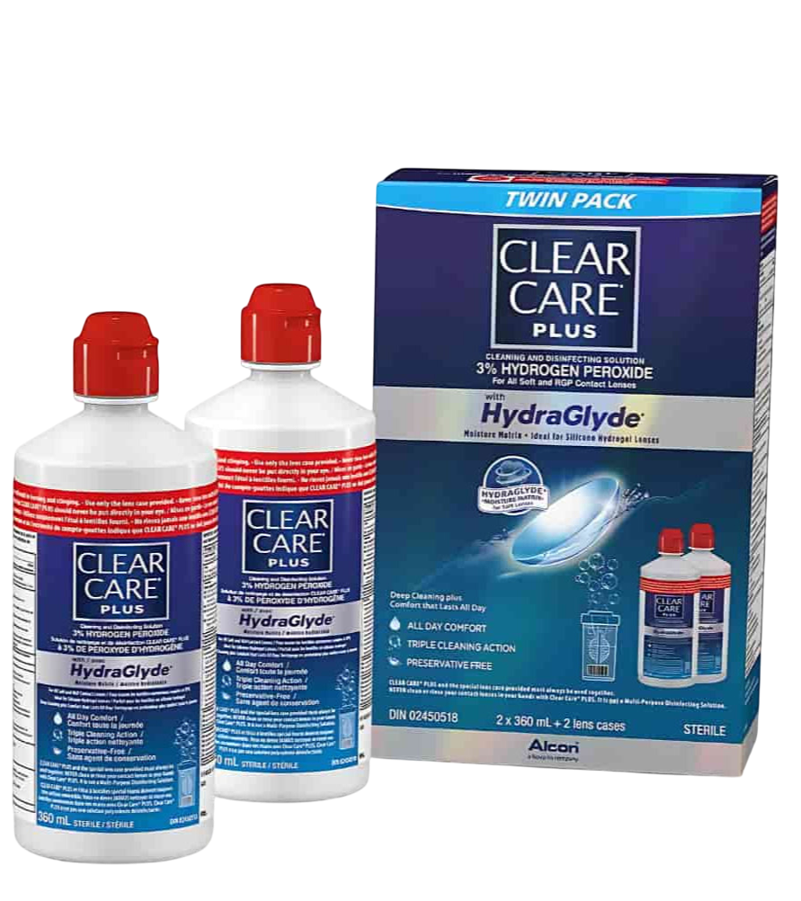 Clear Care Plus HydraGlyde Solution - 2 x 360ml
