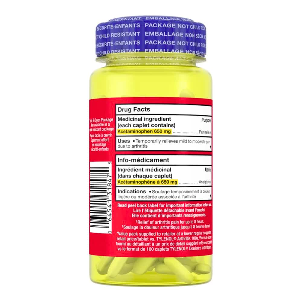 Tylenol* Arthritis Pain Acetaminophen Caplets - 170's