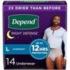 Depend Night Defense Men's Incontinence Underwear - 14 x Large