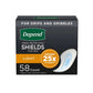 Depend Shields Incontinence Liners for Men - Light Absorbency - 58 Count