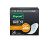 Depend Shields Incontinence Liners for Men - Light Absorbency - 58 Count