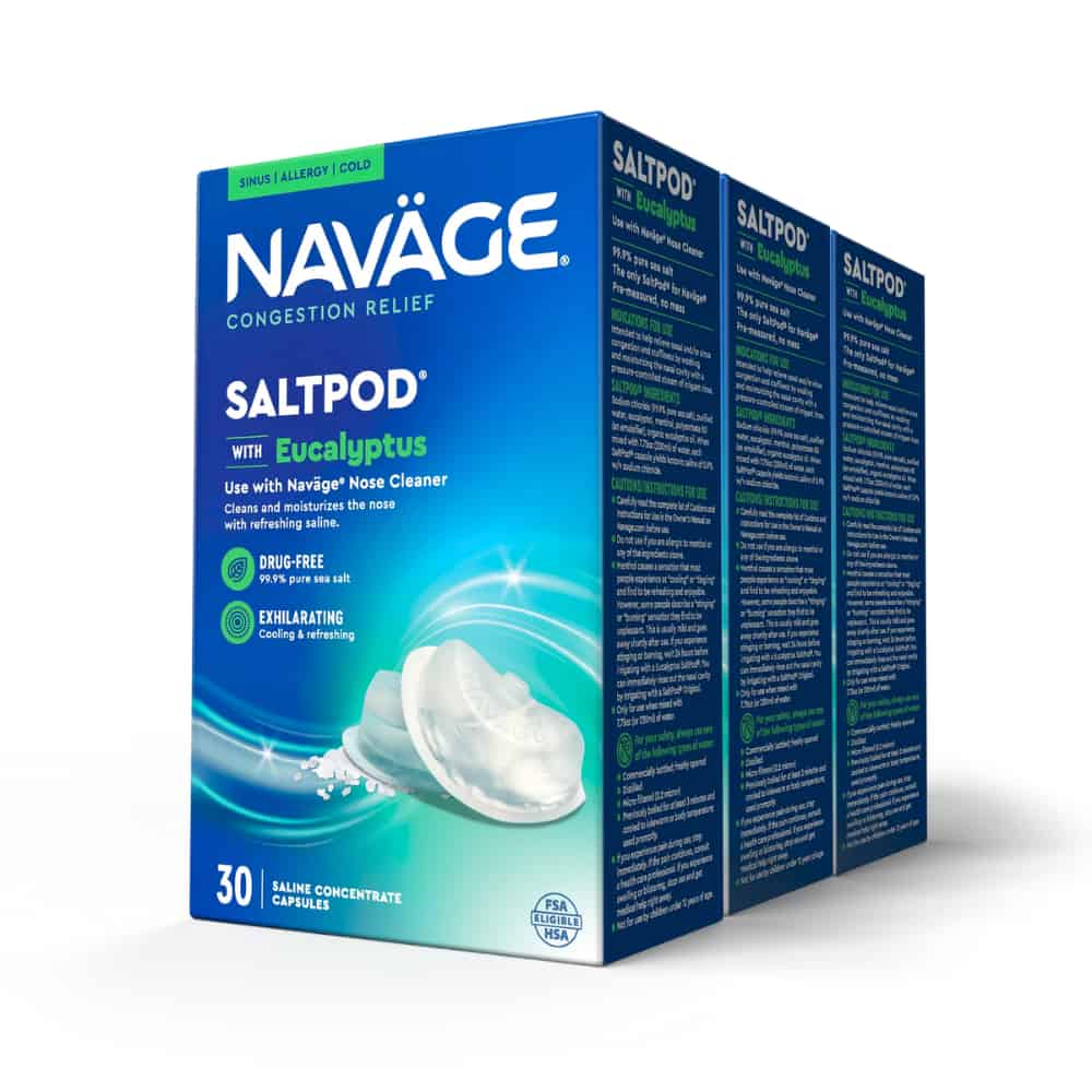 Navage Eucalyptus SaltPod Bundle: 3 Eucalyptus SaltPod 30-Packs (90 SaltPods)