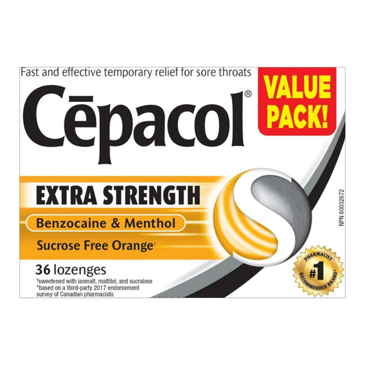 Cepacol Extra Strength Lozenges -  Honey Lemon - 36s