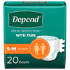 Depend Fresh Protection Unisex Incontinence Briefs - Maximum - Small/Medium - 20's