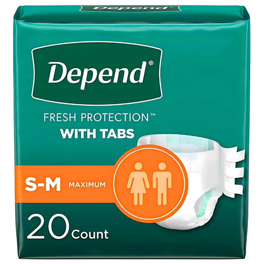Depend Fresh Protection Unisex Incontinence Briefs - Maximum - Small/Medium - 20's