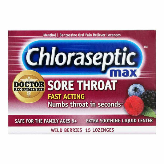 Chloraseptic Sore Throat Lozenges - Max Wild Berry - 15s