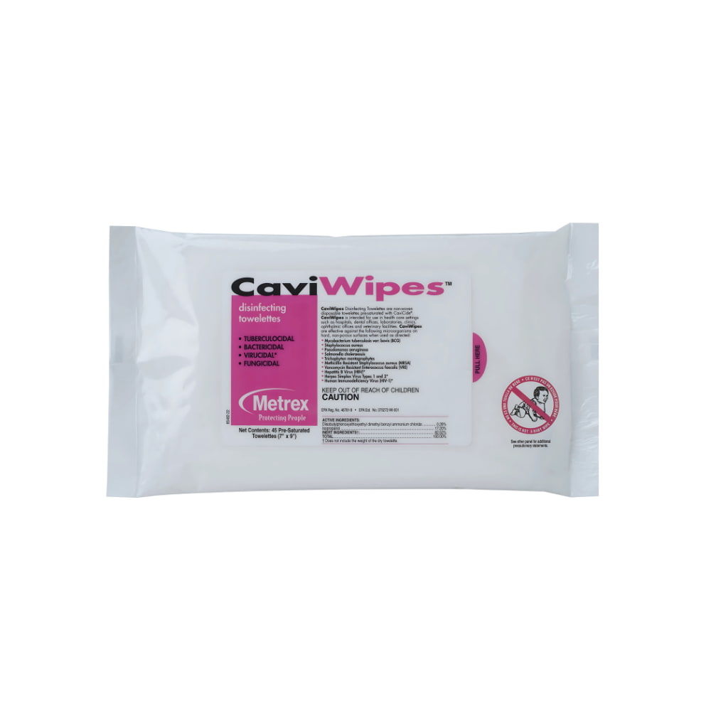 Cleaners &amp; Deodorizers Metrex Research CaviWipes Surface Disinfectant 13-1224