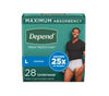 Depend Fresh Protection Adult Incontinence Underwear for Men - Grey - Maximum - Large/28 Count