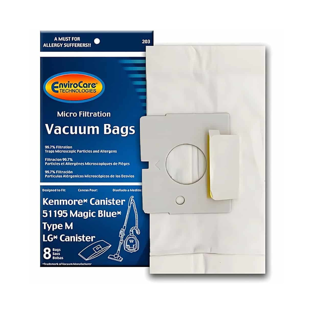 1 X 16 Compatible With Kenmore 51195 Blue Magic Microfiltration Vacuum Bags