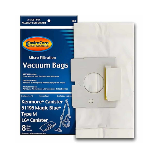 1 X 16 Compatible with Kenmore 51195 BLUE MAGIC MICROFILTRATION VACUUM BAGS