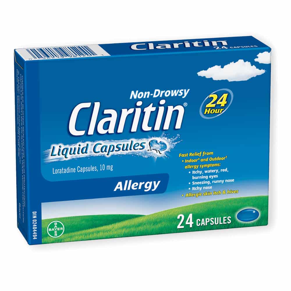 Claritin Liquid Capsules Allergy Medicine, Fast-Acting 24-Hour Non-Drowsy Relief 10 mg, 24 Capsules