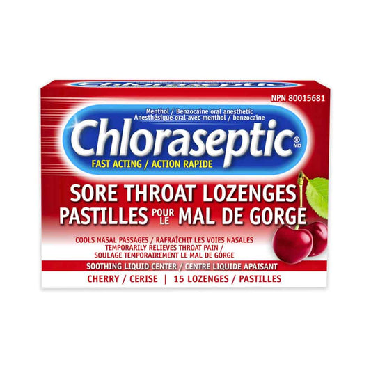 Chloraseptic Sore Throat with Soothing Liquid Centre Lozenges Cherry