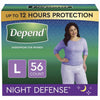 Depend Night Defense Incontinence Underwear for Women - Overnight Absorbency - Large - 14 Count