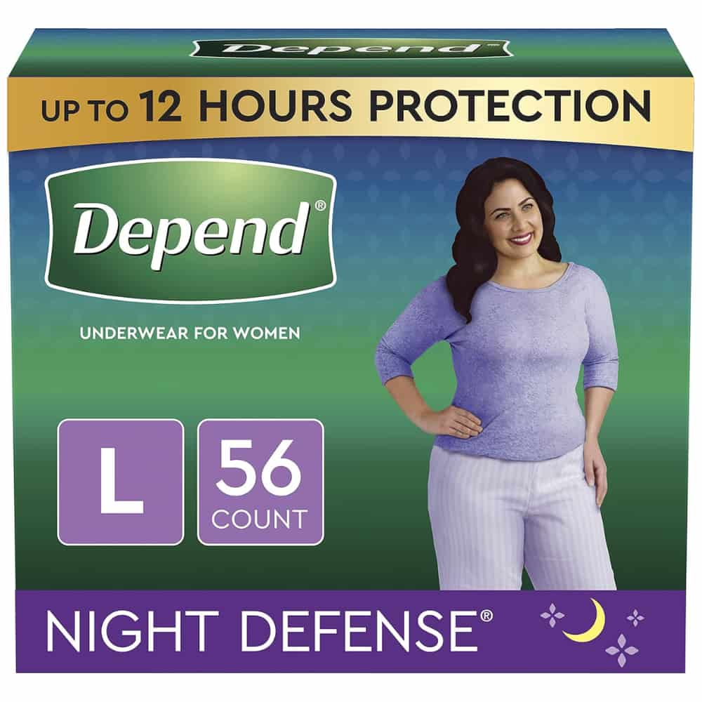 Depend Night Defense Incontinence Underwear for Women - Overnight Absorbency - Large - 14 Count