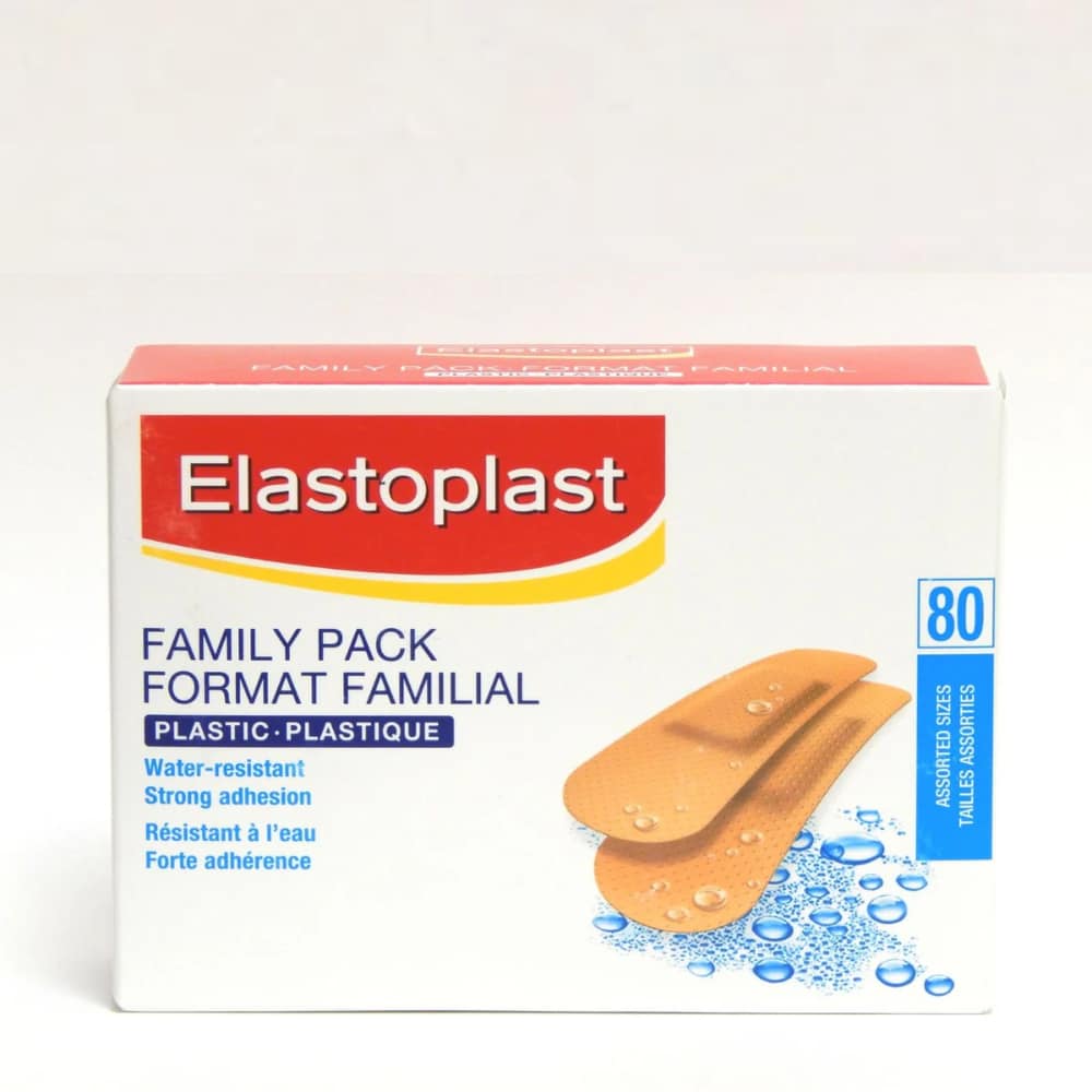 ELASTOPLAST Plastic, 80 Strips Family Pack