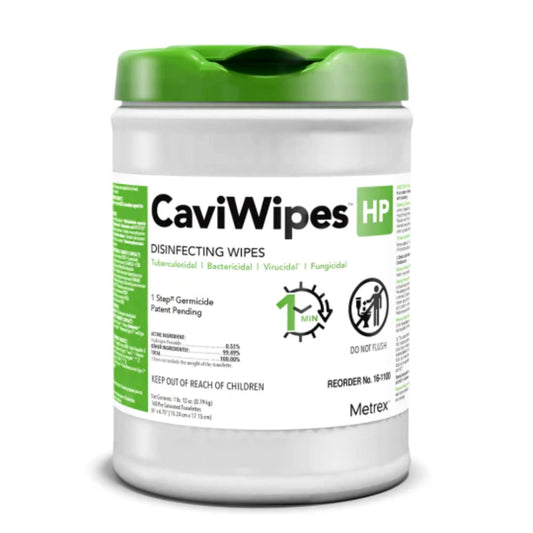 CaviWipes HP Surface Disinfectant Cleaner Peroxide Based Manual Pull Wipe 160 Count Canister Scented NonSterile (CN/1)