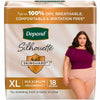 Depend Silhouette Adult Incontinence & Postpartum Underwear for Women, Maximum Absorbency, Extra Large, Pink