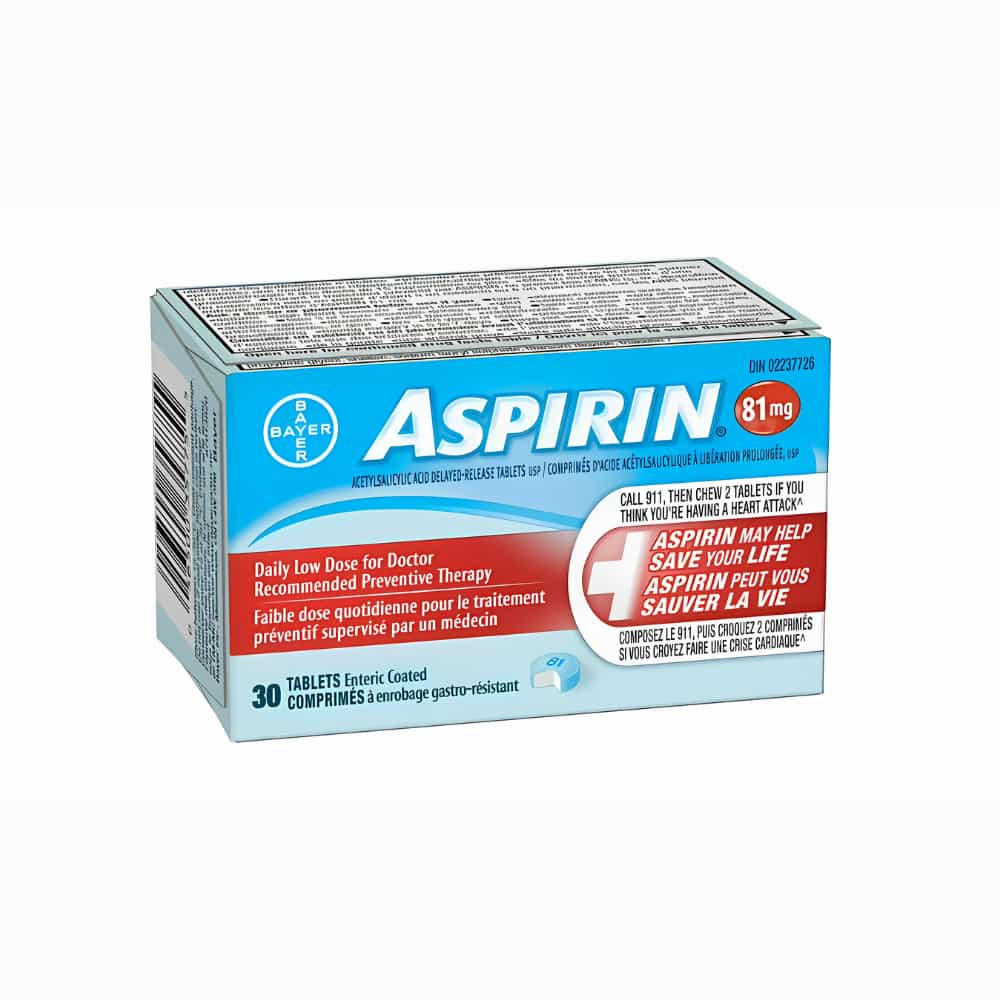Aspirin - 81mg - 30 tablets