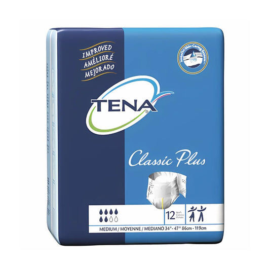 Classic Plus Adult Incontinence Brief, Heavy Absorbency, Large, Blue