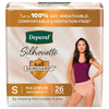 Depend Silhouette Adult Incontinence & Postpartum Underwear for Women, Maximum Absorbency, Small, Pink