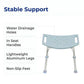 Deluxe Aluminum Shower Bench without Back