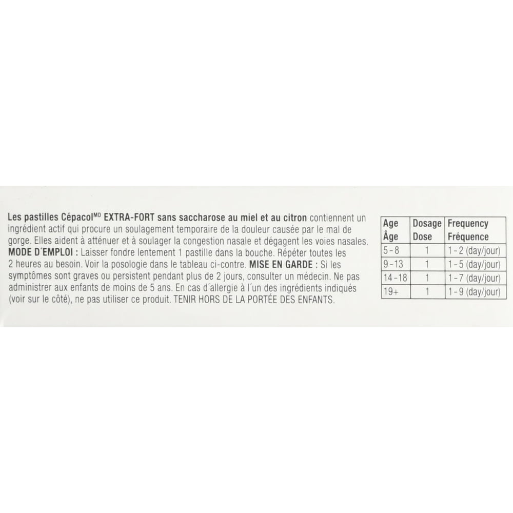 Cepacol® Extra Strength Sucrose Free Honey Lemon Value Pack, Sore Throat Lozenges, 36 ct