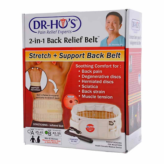DR-HO'S 2-in-1 Decompression Belt for Lower Back Pain Relief - Size A (25-41)