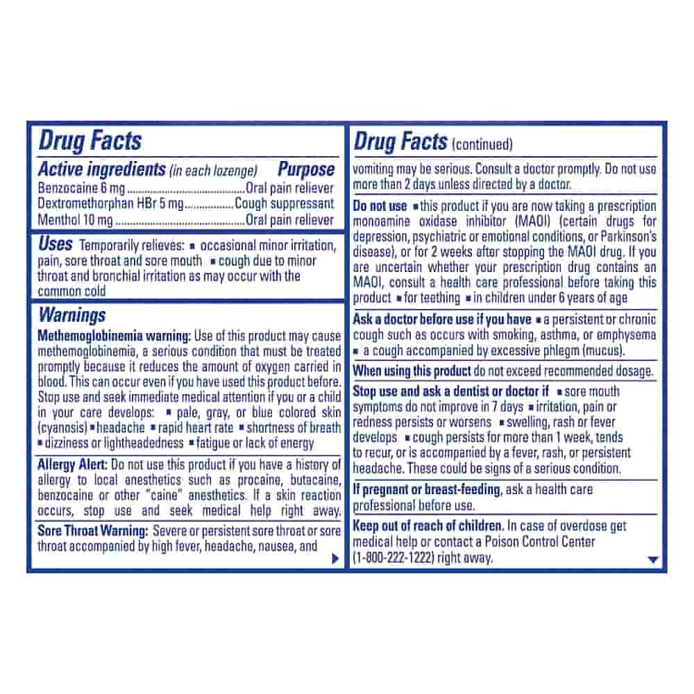Chloraseptic Sore Throat Lozenges Sucrose Free Berry Cherry