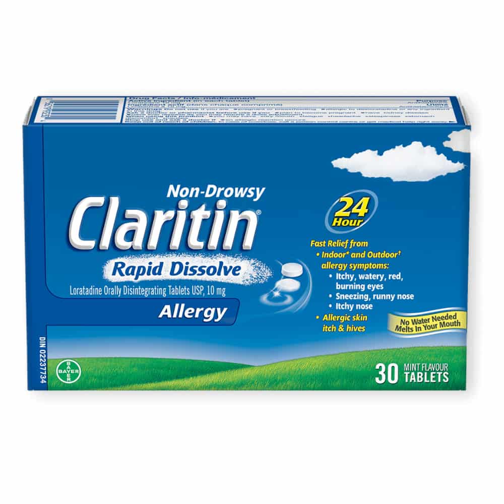 Claritin Rapid Dissolve Allergy Medicine, 24-Hour Non-Drowsy Relief 10 mg, 30 Tablets
