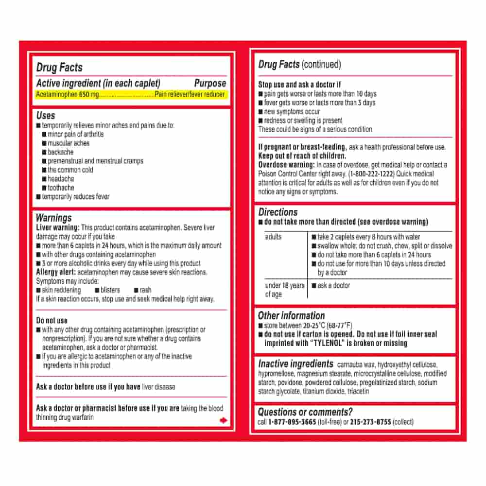 Tylenol Arthritis Pain Caplets - 50's