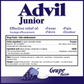 Advil Junior Strength Chewable Tablets - Dye-Free Grape - 40s