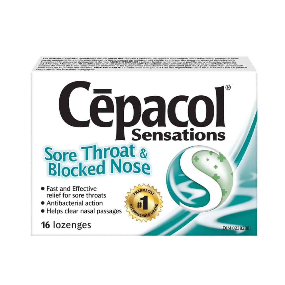 Cepacol Sensations Lozenges Sore Throat and Nose  - 16s