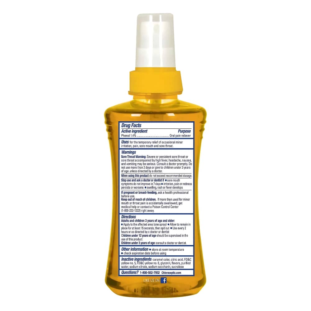 Chloraseptic Warming Sore Throat Spray Honey Lemon