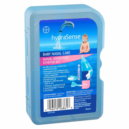 hydraSense Nasal Aspirator Starter Kit, Baby Nasal Care, Relieve Congested and Stuffy Noses, 1 Kit