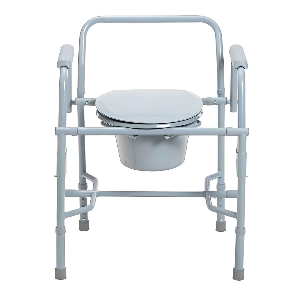 Deluxe Steel Drop-arm Commode