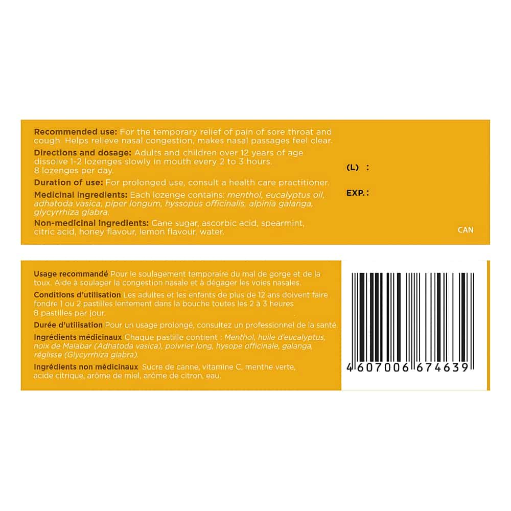 Cough Lozenge Honey Lemon