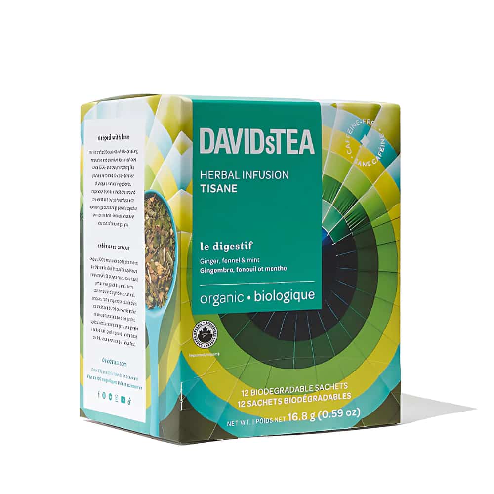 DAVIDsTEA Herbal Infusion Tisane - Le Digestif - 12's