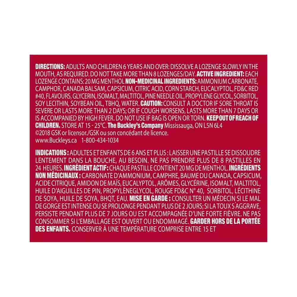 Buckley's® Cough Lozenges Bite-Me Cherry 18 Lozenges Cherry