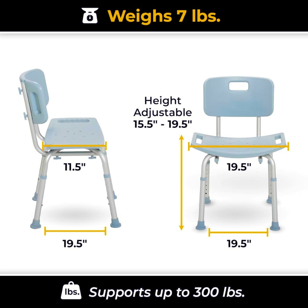 DRIVE GREY SHOWER BENCH WITH BACKDRIVE GREY SHOWER BENCH WITH BACK