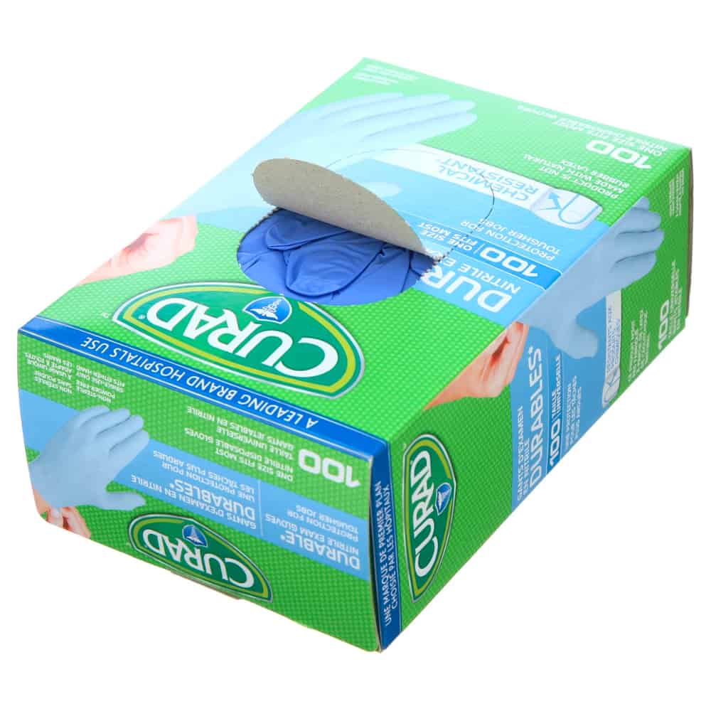 Curad Nitrile Powder Free Exam Gloves - 100's